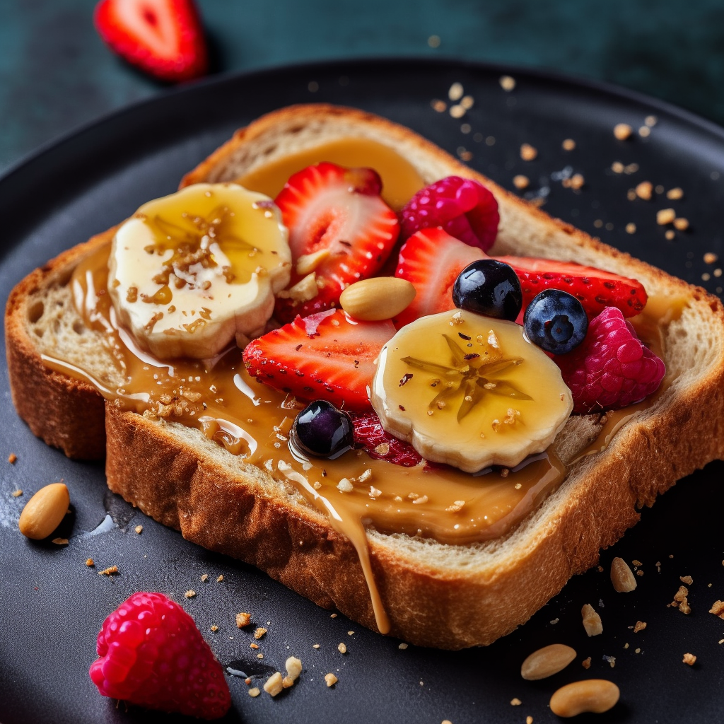 Toast with Peanut Butter and Fruit Recipe