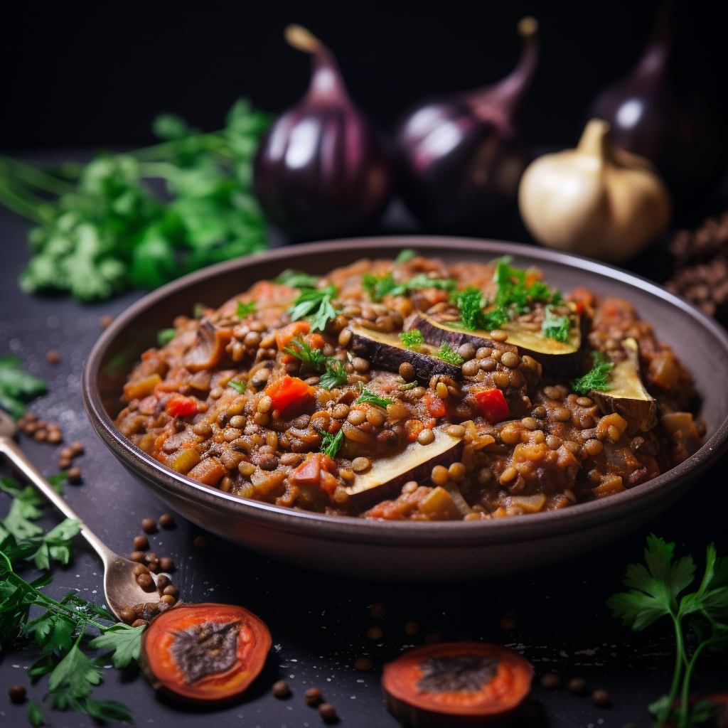 Eggplant Stew with Lentils Recipe