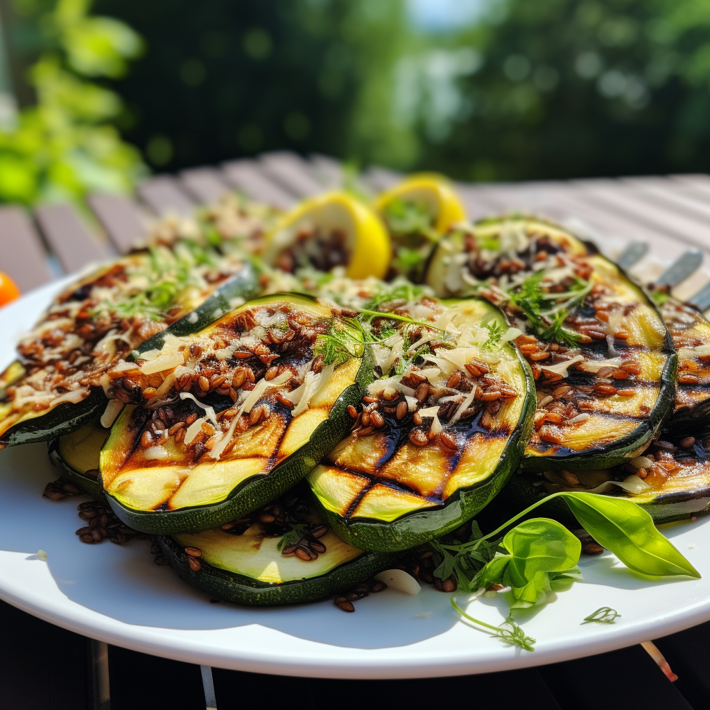 Grilled Zucchini with Cheese and Buckwheat Recipe