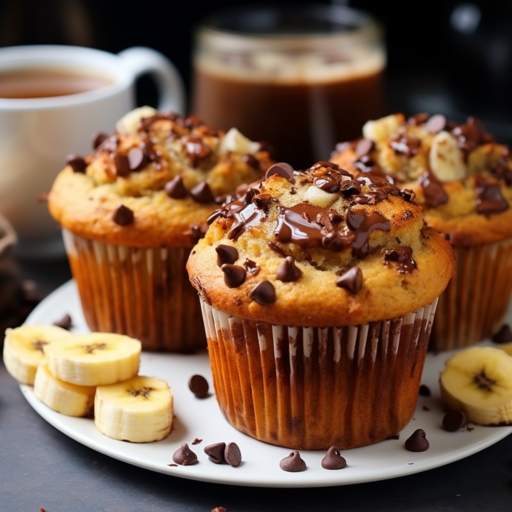 Muffins with Banana and Chocolate Recipe