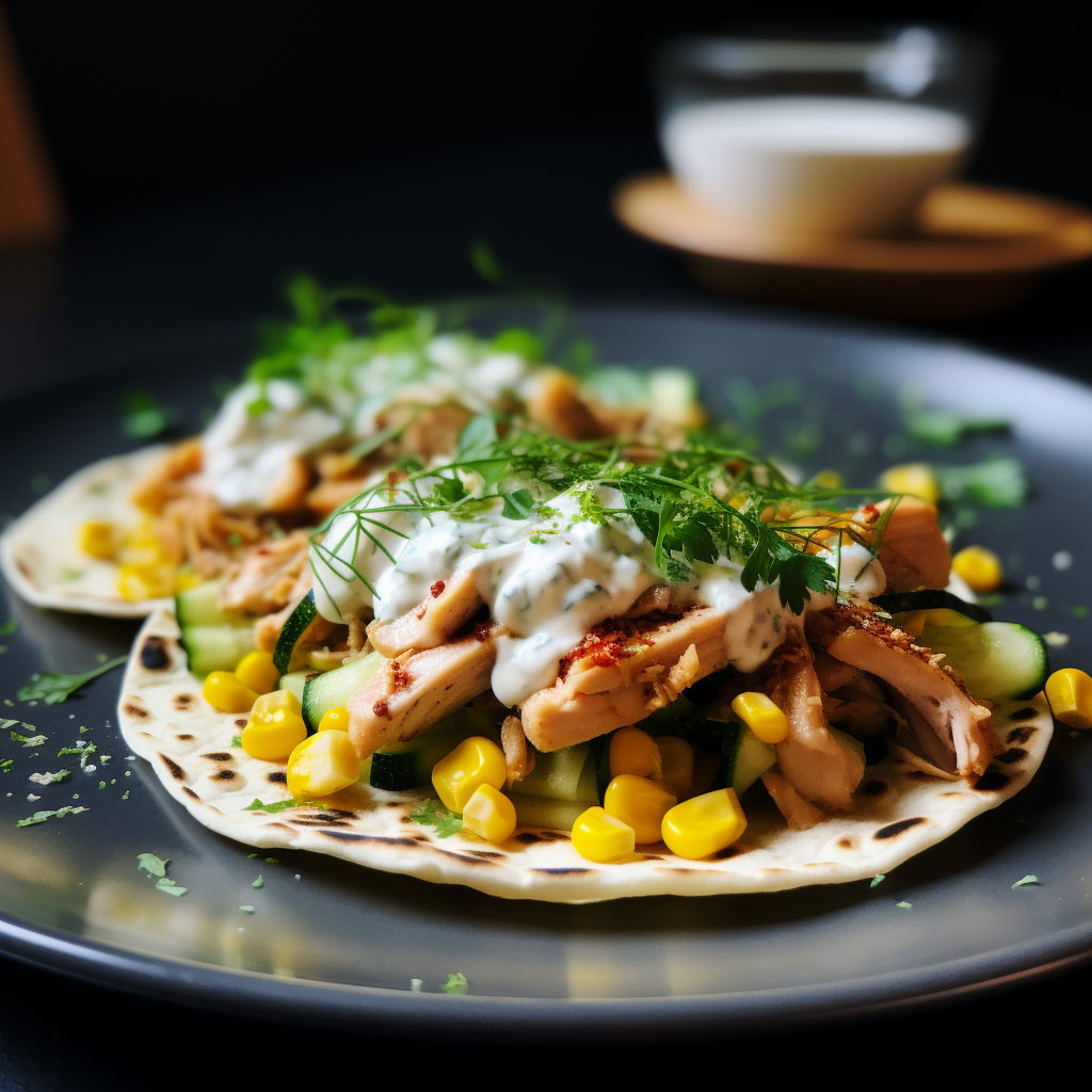 Tortilla with Smoked Chicken and Cream Sauce Recipe